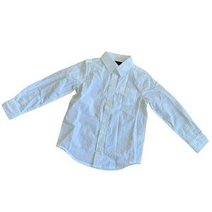 Janie and Jack White Dress Shirt Button Up Long Sleeve Classic Oxford Preppy 3